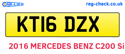 KT16DZX are the vehicle registration plates.