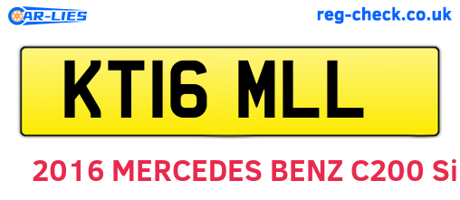 KT16MLL are the vehicle registration plates.