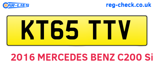 KT65TTV are the vehicle registration plates.