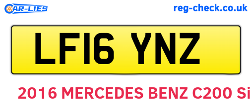 LF16YNZ are the vehicle registration plates.