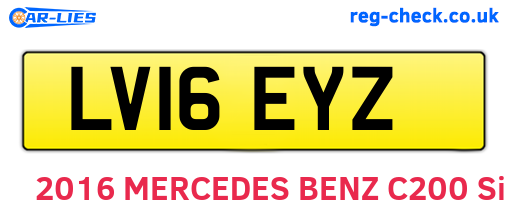 LV16EYZ are the vehicle registration plates.