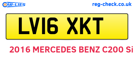 LV16XKT are the vehicle registration plates.