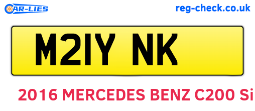 M21YNK are the vehicle registration plates.
