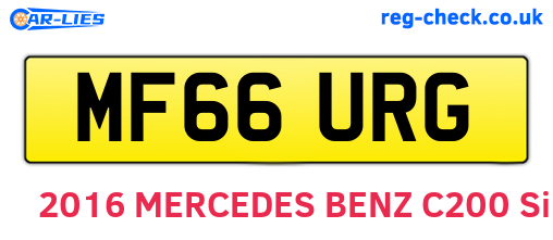 MF66URG are the vehicle registration plates.