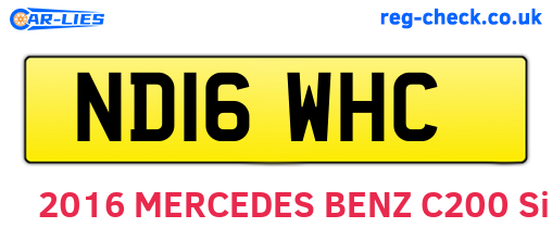 ND16WHC are the vehicle registration plates.