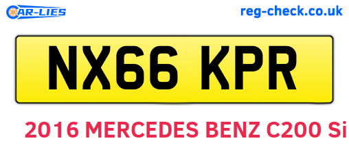 NX66KPR are the vehicle registration plates.