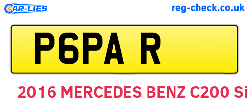 P6PAR are the vehicle registration plates.