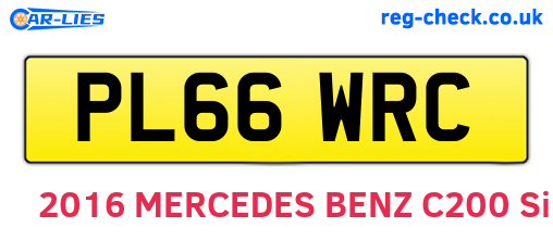 PL66WRC are the vehicle registration plates.