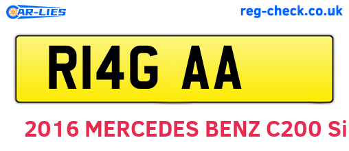 R14GAA are the vehicle registration plates.