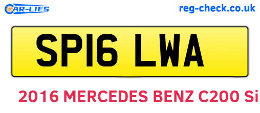 SP16LWA are the vehicle registration plates.