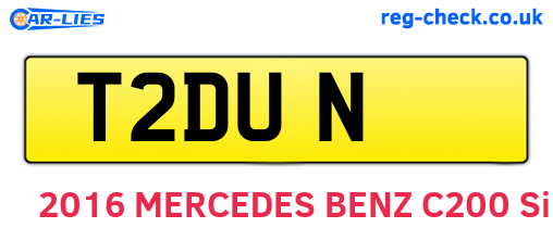 T2DUN are the vehicle registration plates.