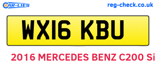 WX16KBU are the vehicle registration plates.