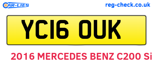 YC16OUK are the vehicle registration plates.