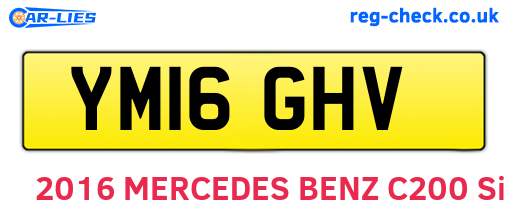 YM16GHV are the vehicle registration plates.