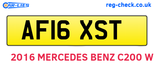 AF16XST are the vehicle registration plates.