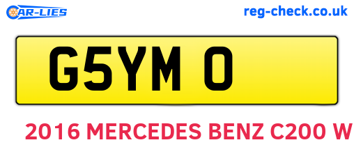 G5YMO are the vehicle registration plates.