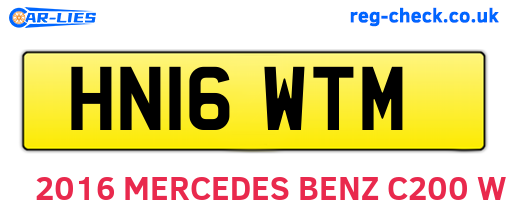 HN16WTM are the vehicle registration plates.