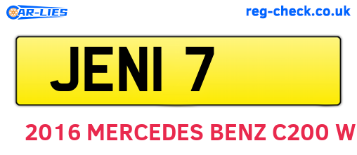JEN17 are the vehicle registration plates.