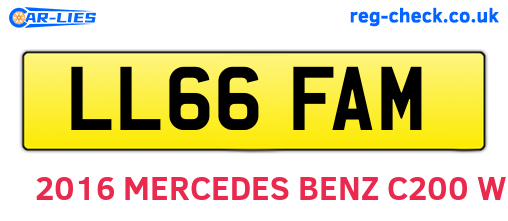 LL66FAM are the vehicle registration plates.