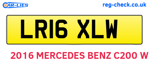 LR16XLW are the vehicle registration plates.