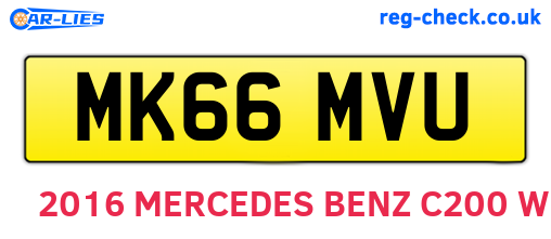 MK66MVU are the vehicle registration plates.