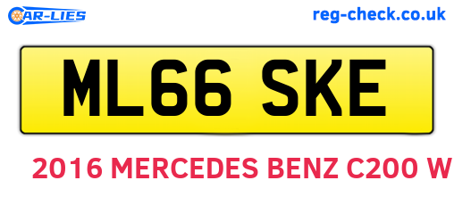 ML66SKE are the vehicle registration plates.