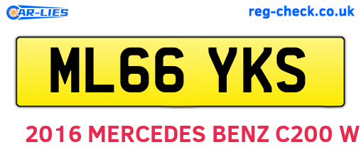 ML66YKS are the vehicle registration plates.
