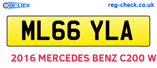 ML66YLA are the vehicle registration plates.
