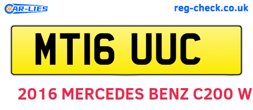 MT16UUC are the vehicle registration plates.