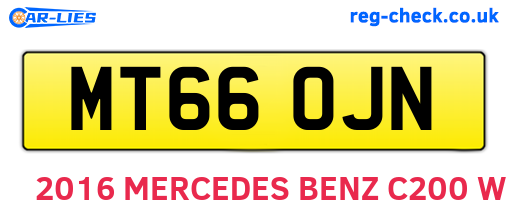 MT66OJN are the vehicle registration plates.