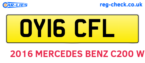 OY16CFL are the vehicle registration plates.