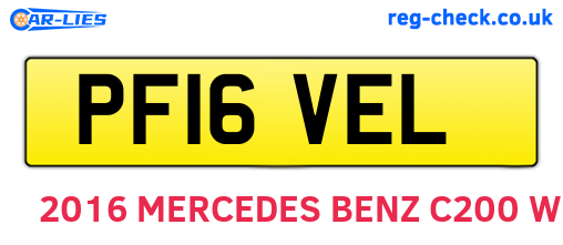 PF16VEL are the vehicle registration plates.
