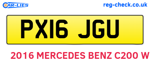 PX16JGU are the vehicle registration plates.