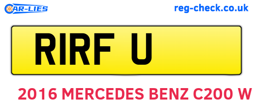 R1RFU are the vehicle registration plates.