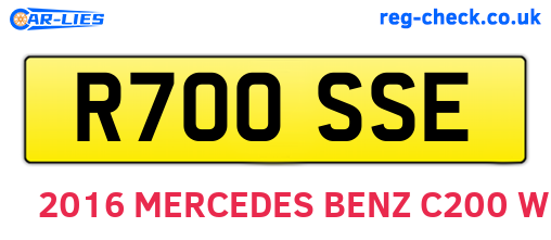 R700SSE are the vehicle registration plates.