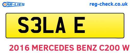 S3LAE are the vehicle registration plates.
