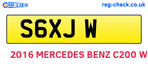 S6XJW are the vehicle registration plates.
