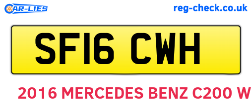 SF16CWH are the vehicle registration plates.