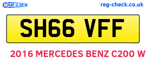SH66VFF are the vehicle registration plates.