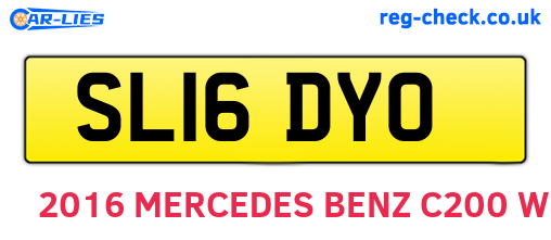 SL16DYO are the vehicle registration plates.