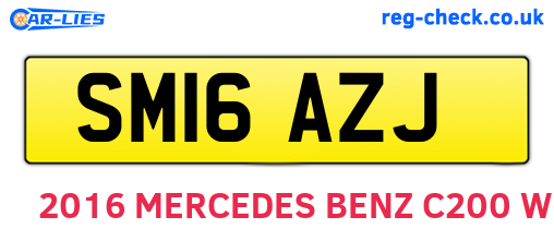 SM16AZJ are the vehicle registration plates.