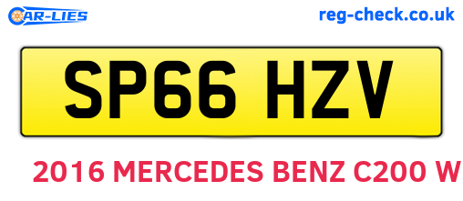 SP66HZV are the vehicle registration plates.