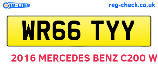 WR66TYY are the vehicle registration plates.