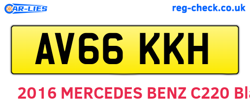 AV66KKH are the vehicle registration plates.