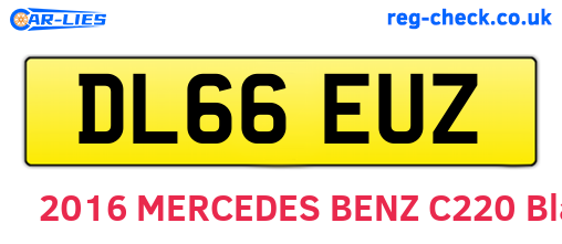 DL66EUZ are the vehicle registration plates.