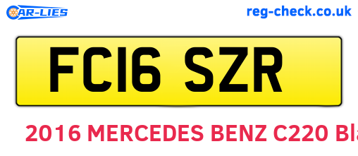 FC16SZR are the vehicle registration plates.