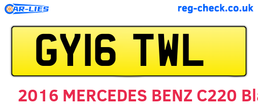 GY16TWL are the vehicle registration plates.