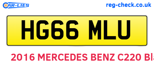 HG66MLU are the vehicle registration plates.