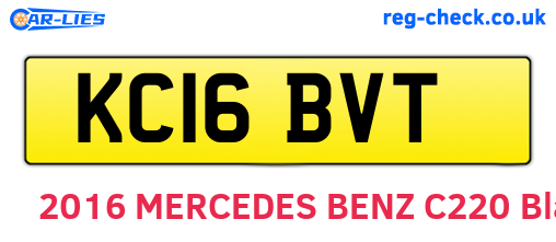 KC16BVT are the vehicle registration plates.
