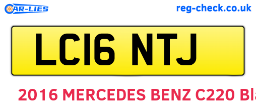 LC16NTJ are the vehicle registration plates.